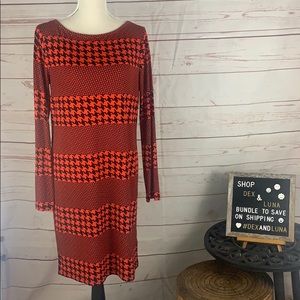 Michael Kors Red Houndstooth Dress